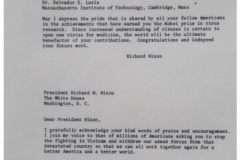 letter to nixon by salvador luria